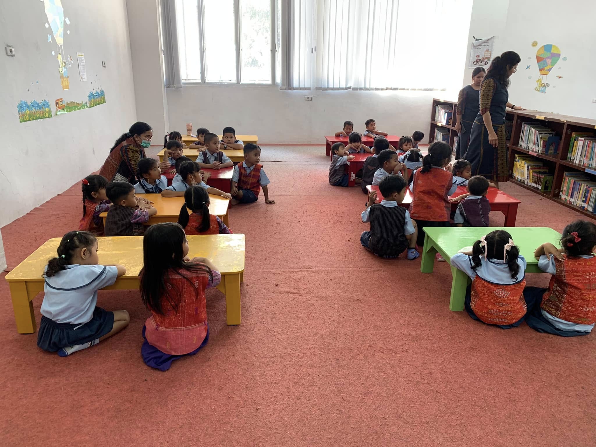 Kunjungan  Ke Perpustakaan anak TK dan PAUD AGAVE Desa Parsaoran 1 Kec. Pangururan